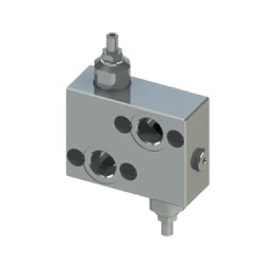 MOTOR FLANGE MOUNTED DOUBLE CROSS LINE DIRECT ACTING RELIEF VALVES - DCF - TO SUIT WP & WR MOTORS - 40 LPM illustration